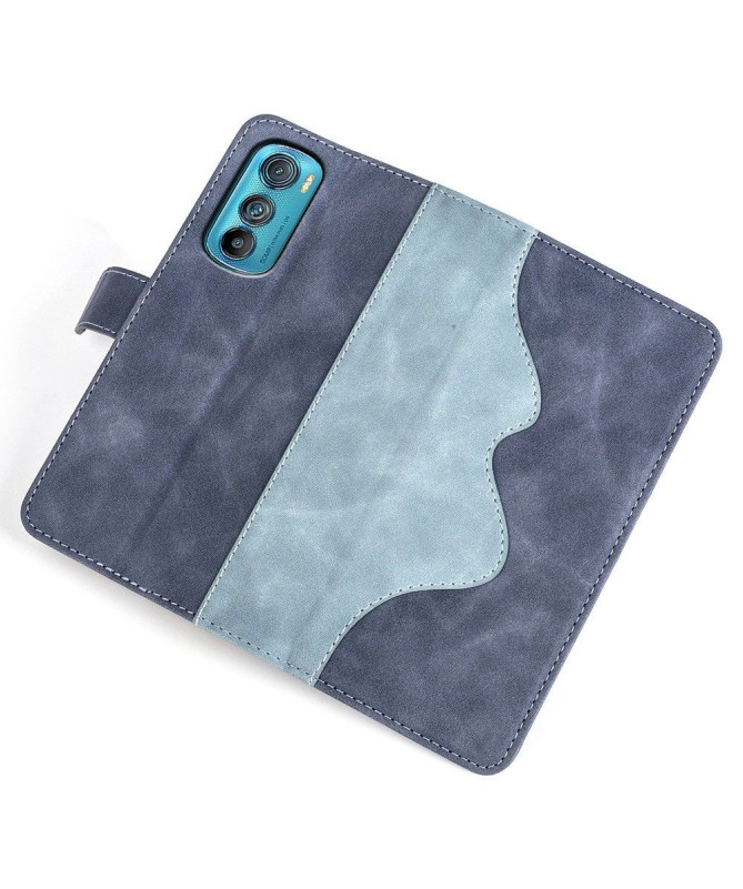 Housse Motorola Edge 30 Stand Folio Bicolore