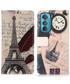 Housse Motorola Edge 30 Tour Eiffel et lettre