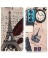 Housse Motorola Edge 30 Tour Eiffel et lettre
