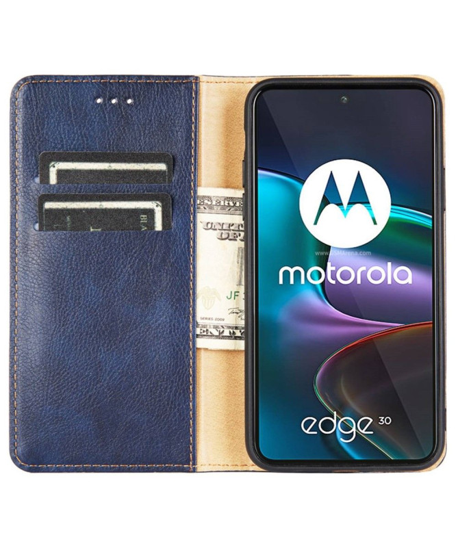 Flip cover Motorola Edge 30 PURE simili cuir