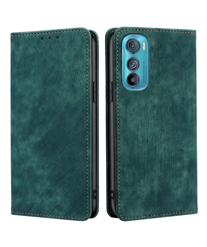 Housse Motorola Edge 30 Rabat Flip Coutures Apparentes