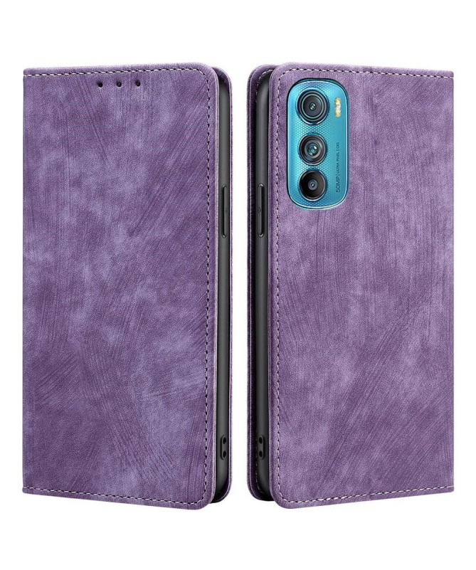 Housse Motorola Edge 30 Rabat Flip Coutures Apparentes
