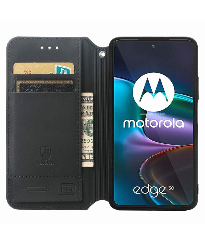 Housse Motorola Edge 30 Rabat Flip écaille coloré