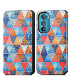 Housse Motorola Edge 30 Rabat Flip Mandala Kaléidoscope