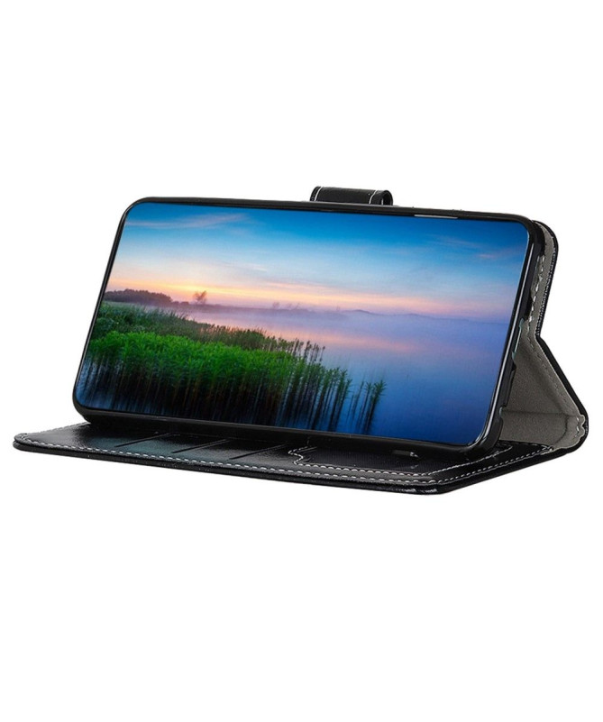 Housse Motorola Edge 30 Neo effet cuir luxueux coutures