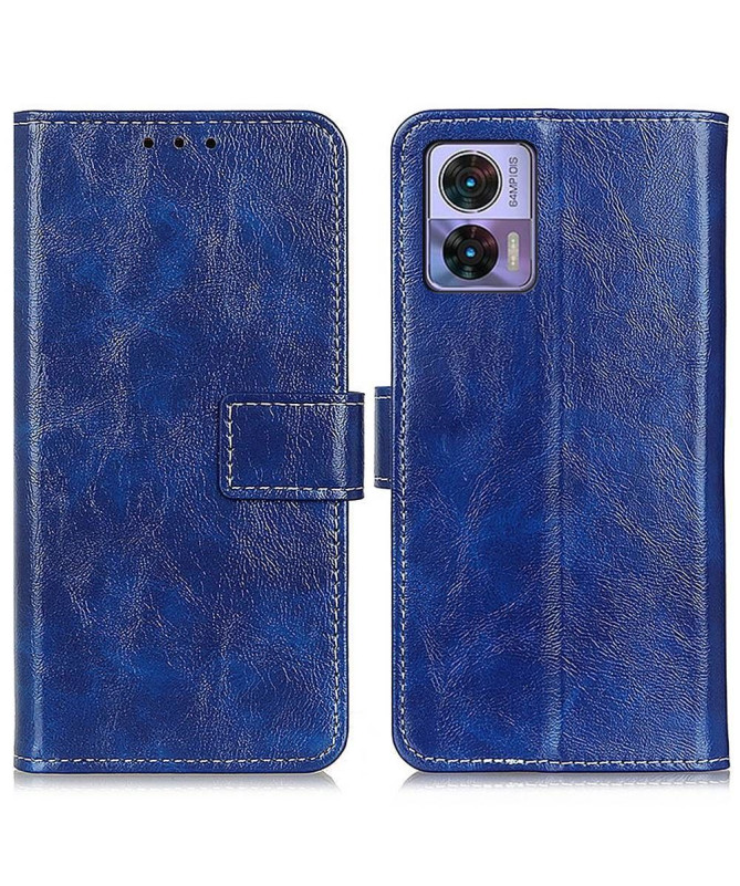 Housse Motorola Edge 30 Neo effet cuir luxueux coutures