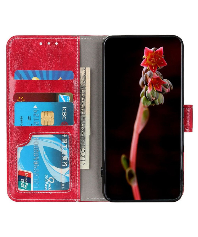 Housse Motorola Edge 30 Neo effet cuir luxueux coutures