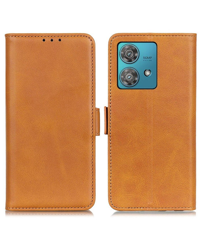 Étui Motorola Edge 40 Neo portefeuille revêtement simili cuir mat