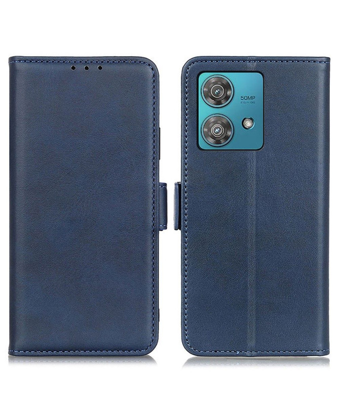 Étui Motorola Edge 40 Neo portefeuille revêtement simili cuir mat