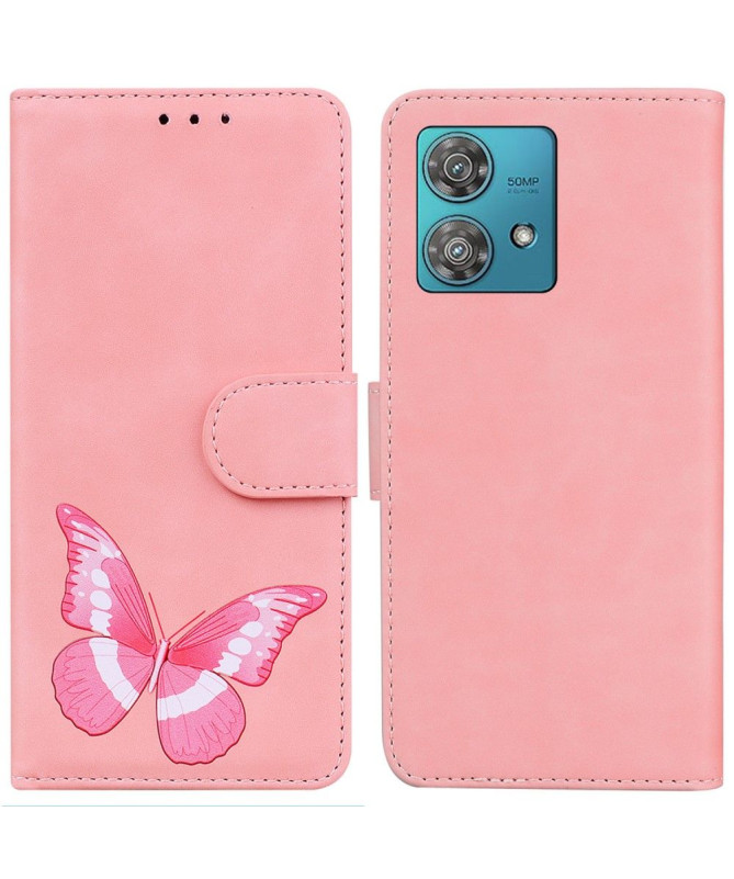 Housse Motorola Edge 40 Neo Protection Papillon Coloré