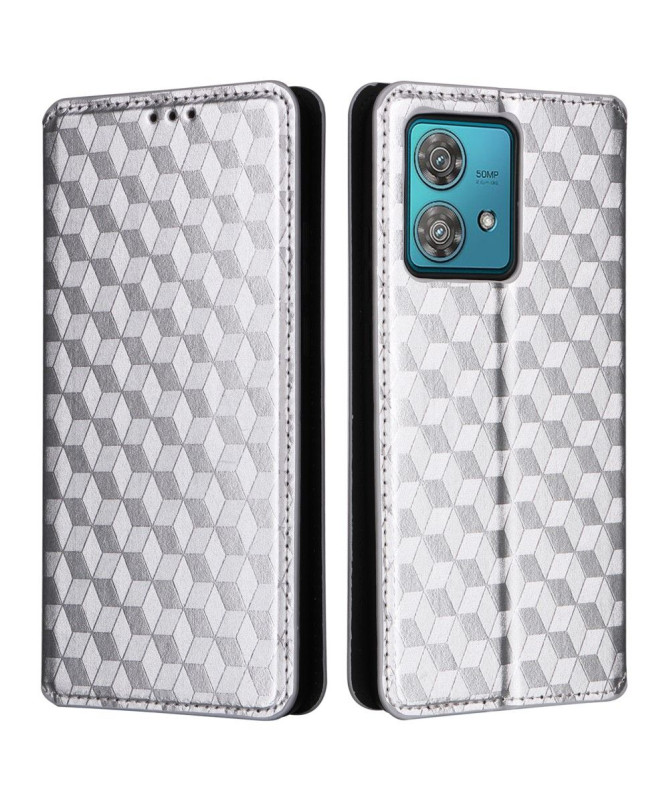 Housse Motorola Edge 40 Neo flip cover design géométrie