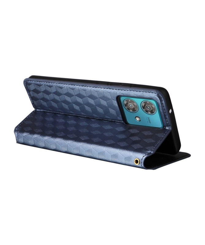 Housse Motorola Edge 40 Neo flip cover design géométrie