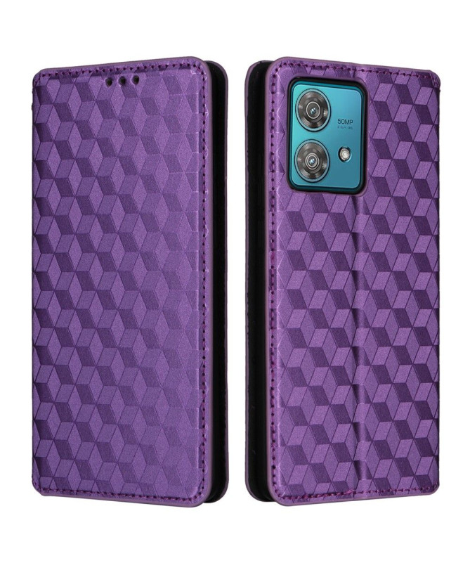 Housse Motorola Edge 40 Neo flip cover design géométrie