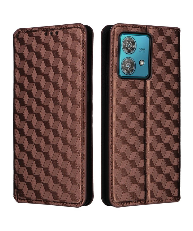 Housse Motorola Edge 40 Neo flip cover design géométrie