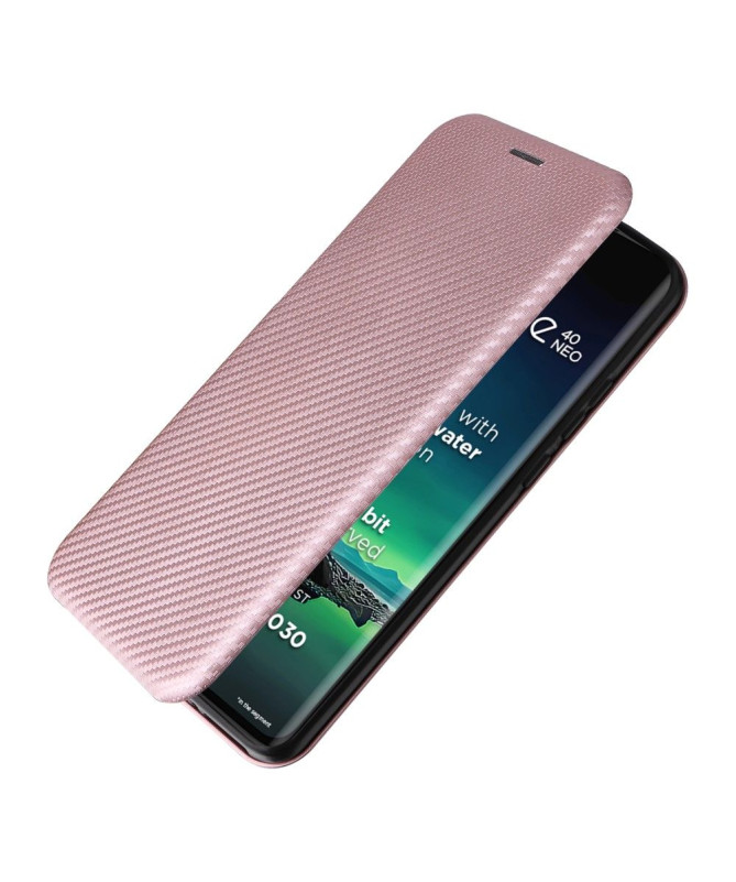 Housse Motorola Edge 40 Neo simili cuir fibre de carbone