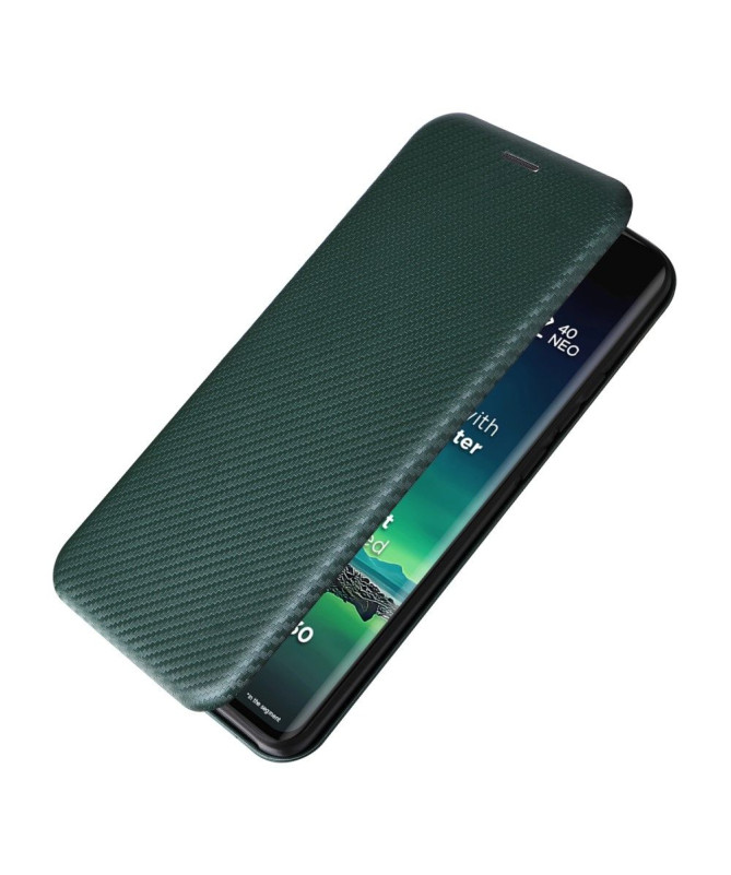 Housse Motorola Edge 40 Neo simili cuir fibre de carbone