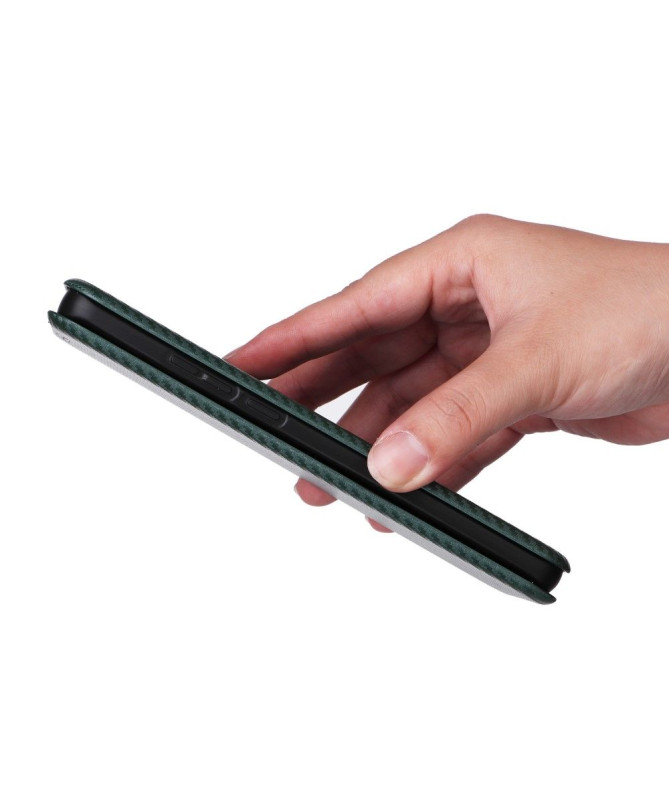 Housse Motorola Edge 40 Neo simili cuir fibre de carbone