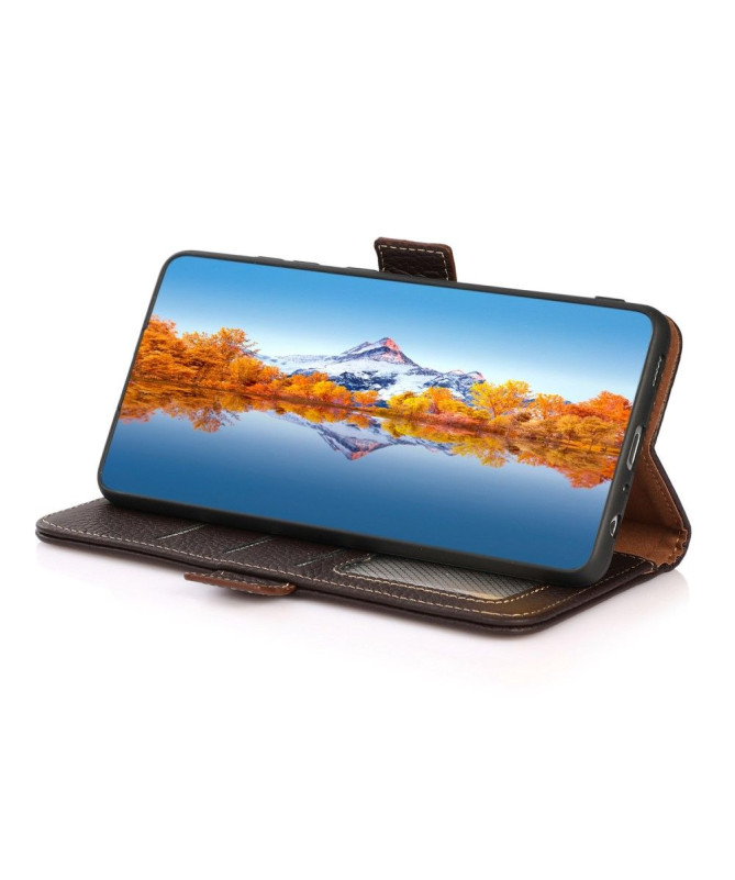 Housse Motorola Edge 40 Pro KHAZNEH cuir grainé first