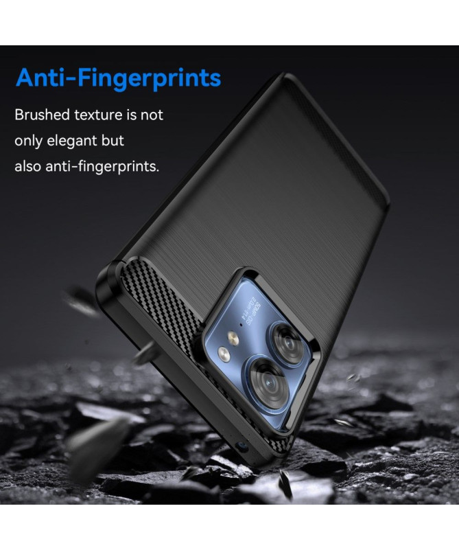Coque Motorola Edge 40 effet brossé silicone