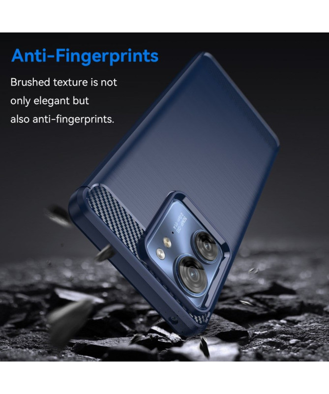 Coque Motorola Edge 40 effet brossé silicone