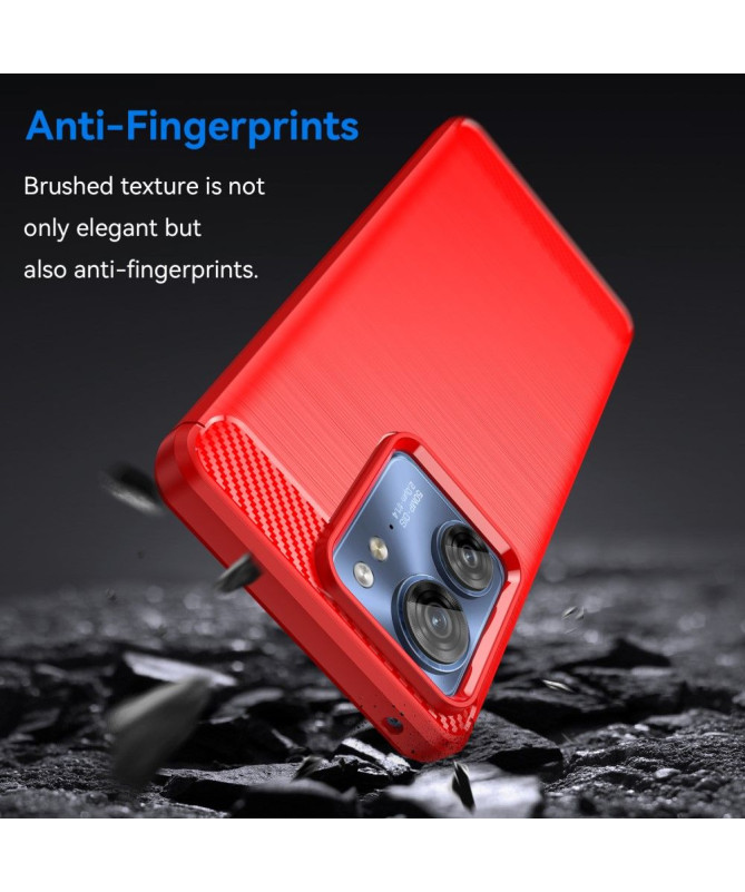 Coque Motorola Edge 40 effet brossé silicone