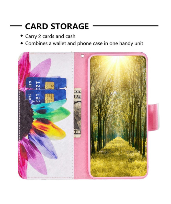 Housse Motorola Edge 40 Neo Pétales colorés