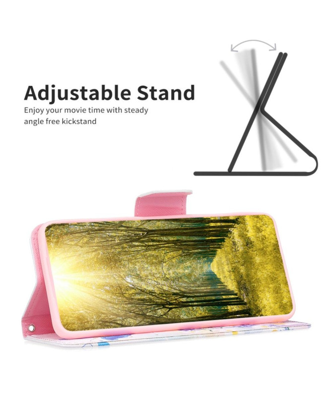 Housse Motorola Edge 40 Neo Papillon et marguerites