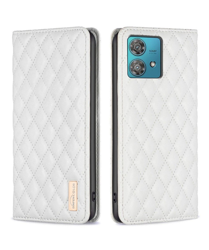 Flip Cover Motorola Edge 40 Neo Matelassé BINFEN