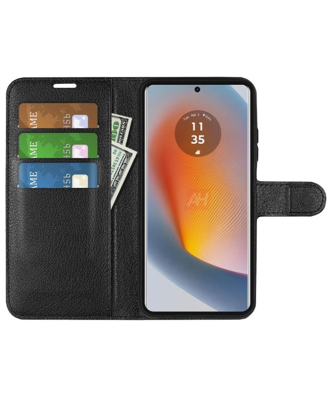 Housse Motorola Edge 50 Fusion portefeuille style cuir