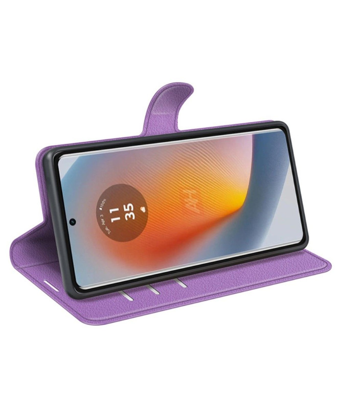 Housse Motorola Edge 50 Fusion portefeuille style cuir