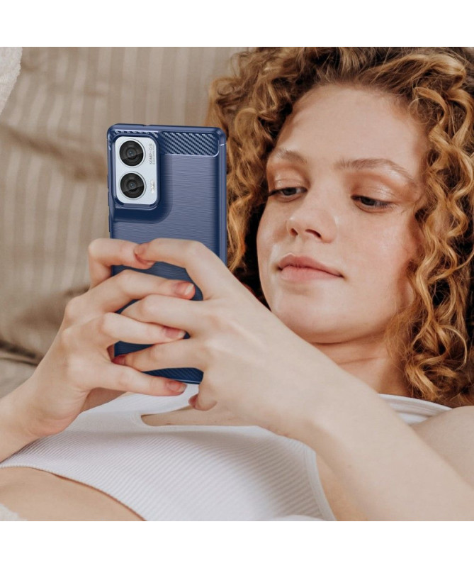 Coque Motorola Edge 50 Fusion effet brossé silicone