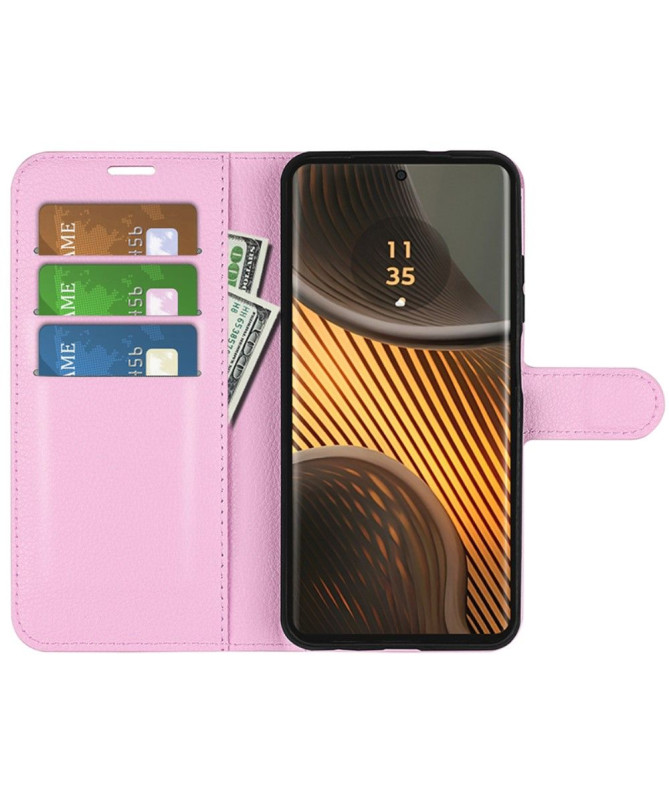 Housse Motorola Edge 50 Ultra portefeuille style cuir