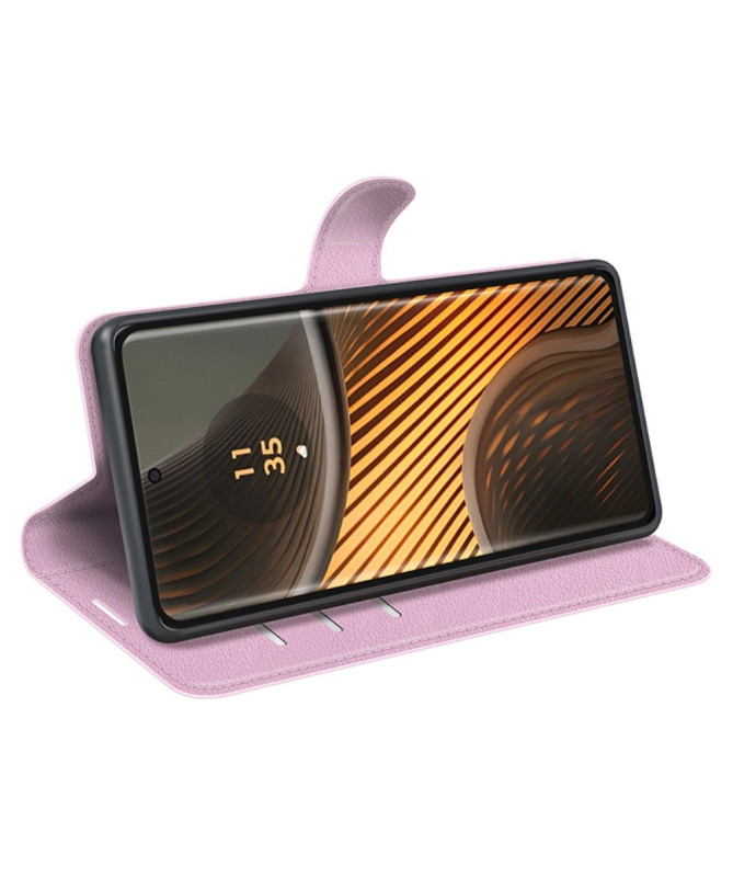 Housse Motorola Edge 50 Ultra portefeuille style cuir