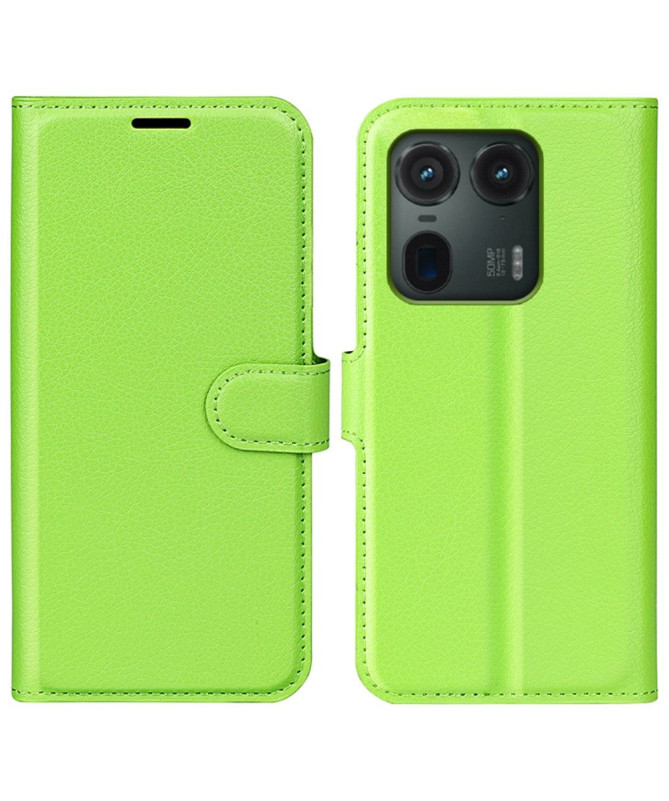 Housse Motorola Edge 50 Ultra portefeuille style cuir