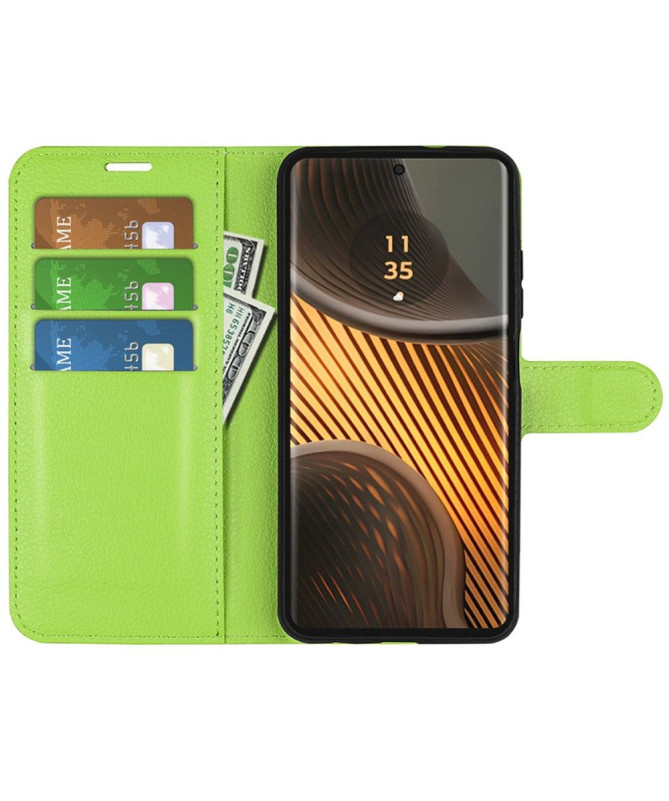Housse Motorola Edge 50 Ultra portefeuille style cuir
