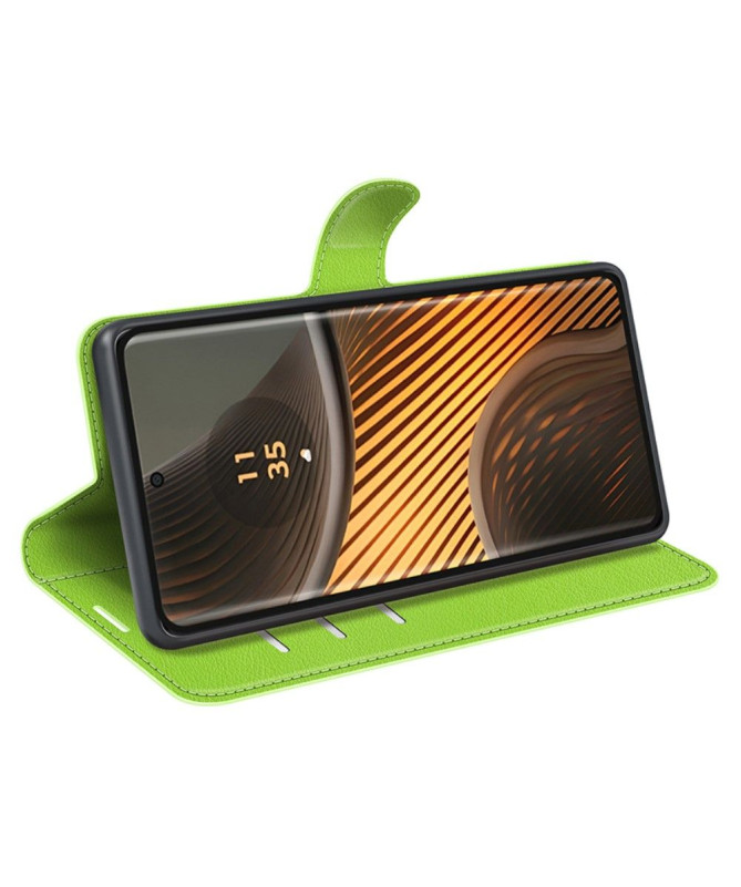 Housse Motorola Edge 50 Ultra portefeuille style cuir
