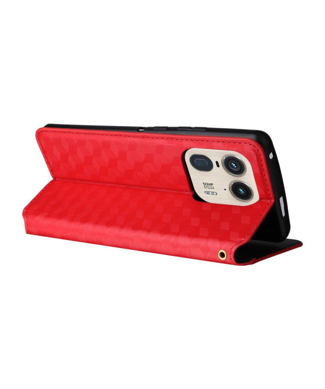 Housse Motorola Edge 50 Ultra flip cover design géométrie