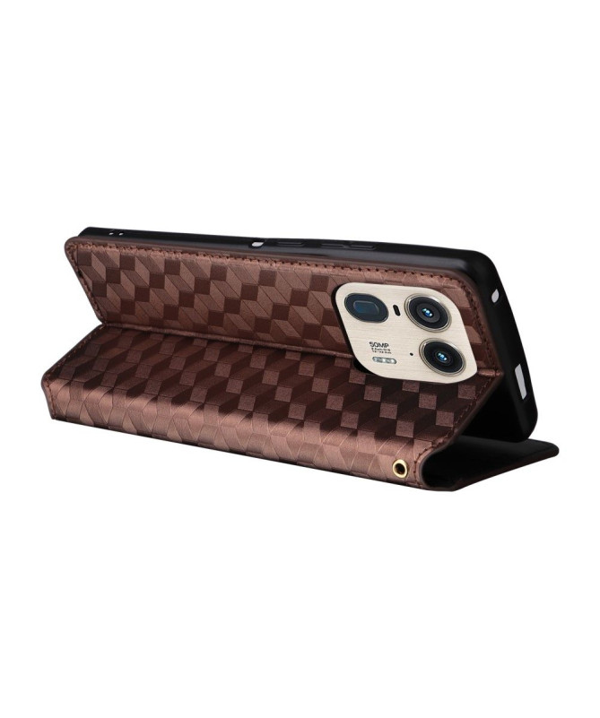 Housse Motorola Edge 50 Ultra flip cover design géométrie