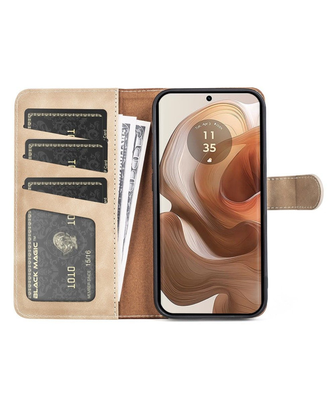 Housse Motorola Edge 50 Ultra Stand Folio Bicolore