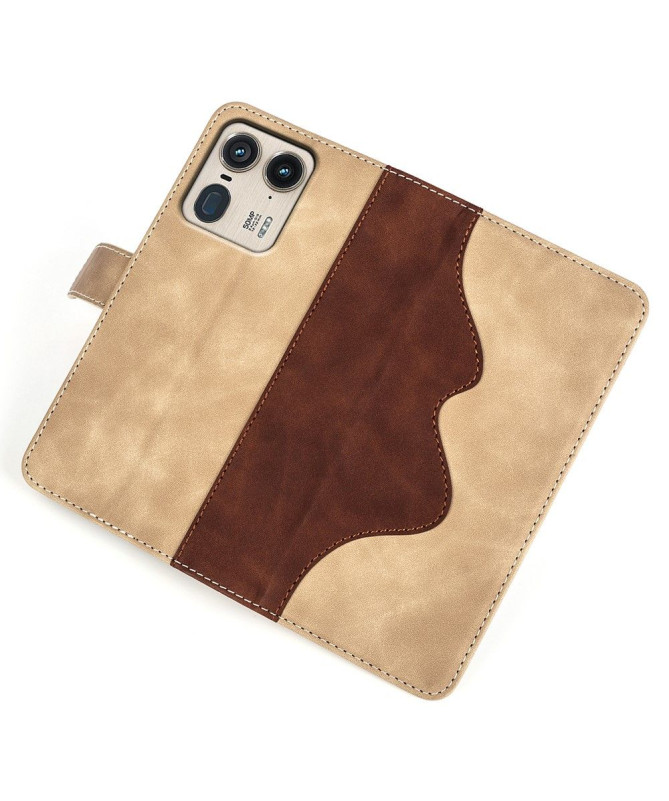 Housse Motorola Edge 50 Ultra Stand Folio Bicolore