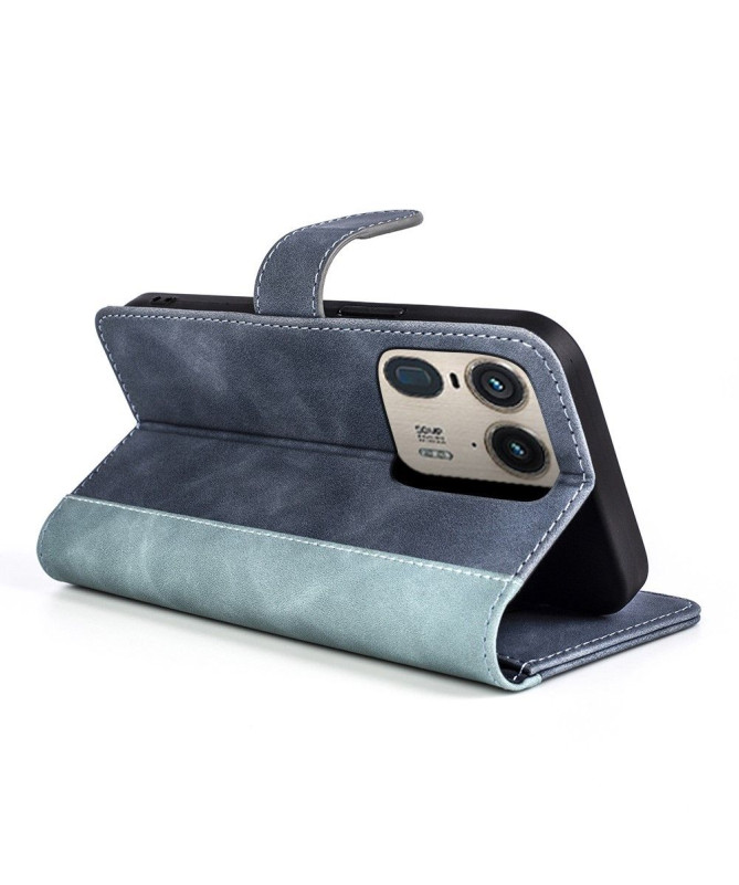 Housse Motorola Edge 50 Ultra Stand Folio Bicolore