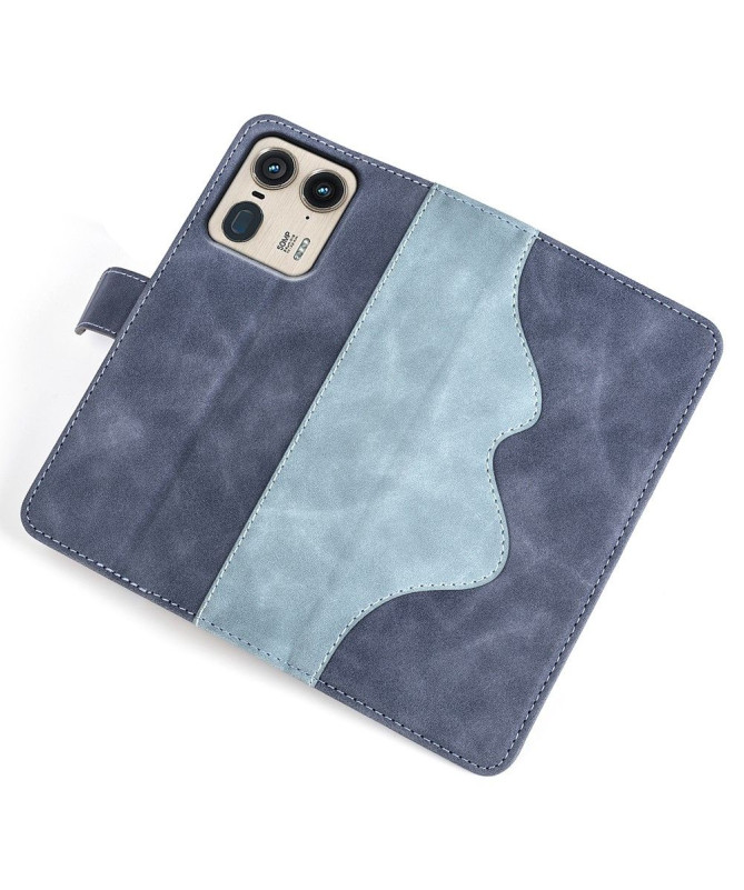 Housse Motorola Edge 50 Ultra Stand Folio Bicolore