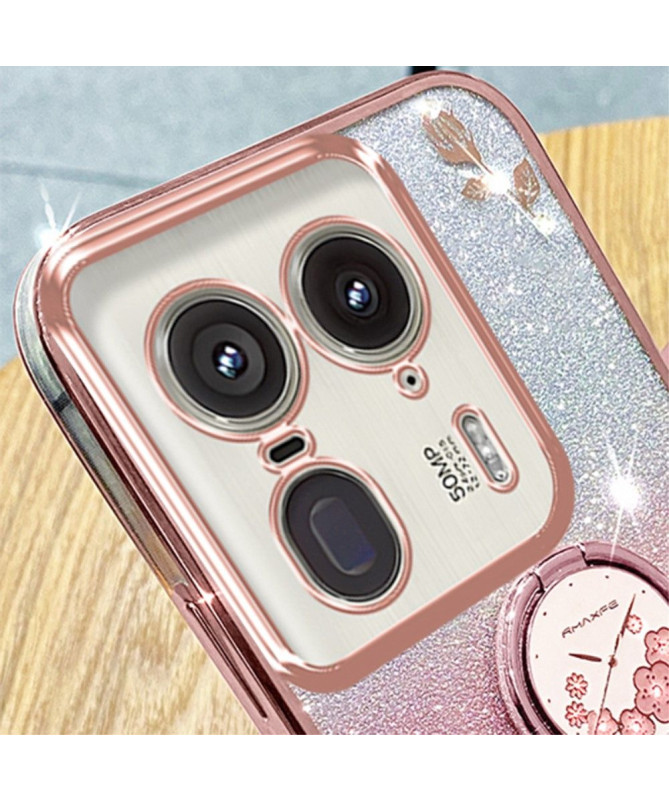 Coque Motorola Edge 50 Ultra Glamour Glitz avec Anneau