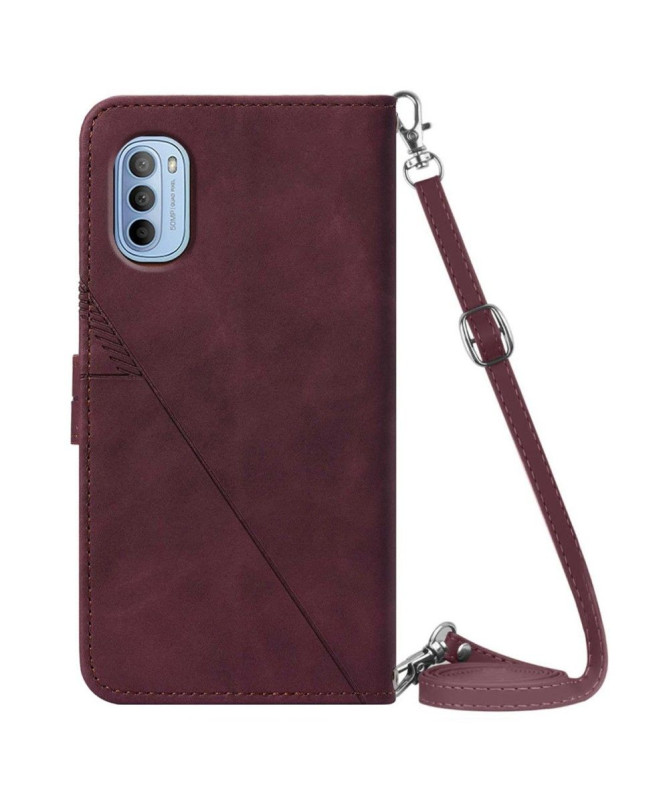 Housse Motorola Moto G31 / G41 design géométrique avec sangle