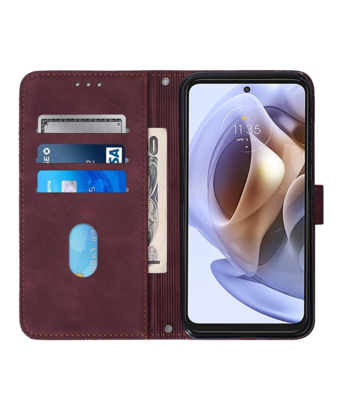 Housse Motorola Moto G31 / G41 design géométrique avec sangle