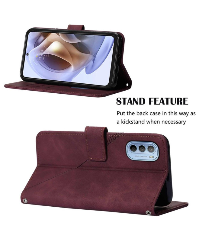 Housse Motorola Moto G31 / G41 design géométrique avec sangle