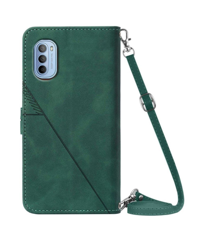 Housse Motorola Moto G31 / G41 design géométrique avec sangle