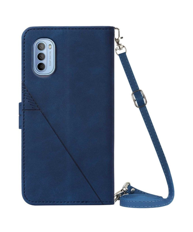Housse Motorola Moto G31 / G41 design géométrique avec sangle