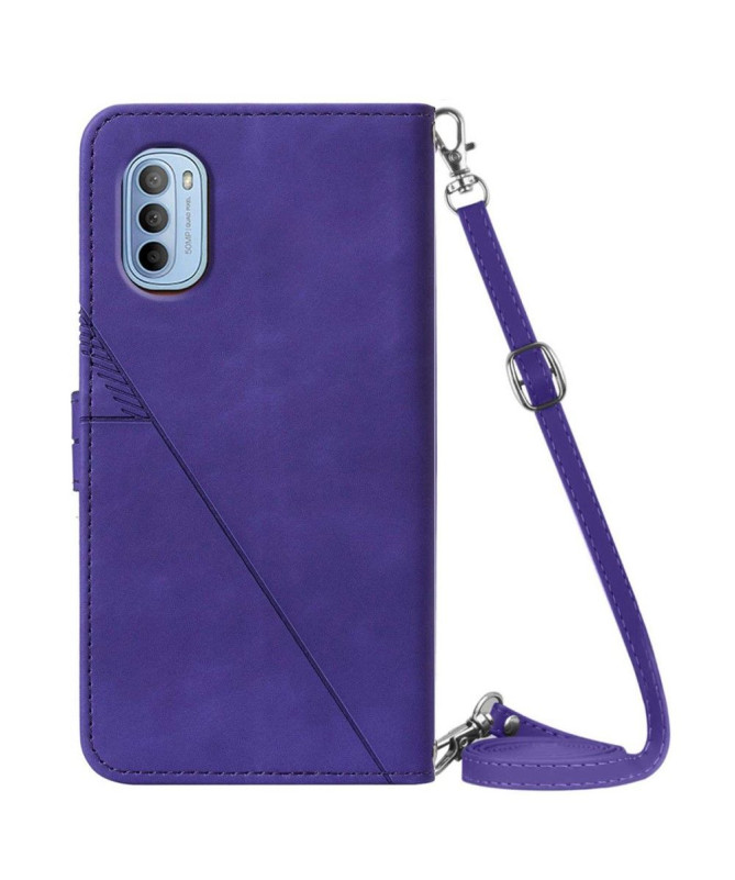 Housse Motorola Moto G31 / G41 design géométrique avec sangle