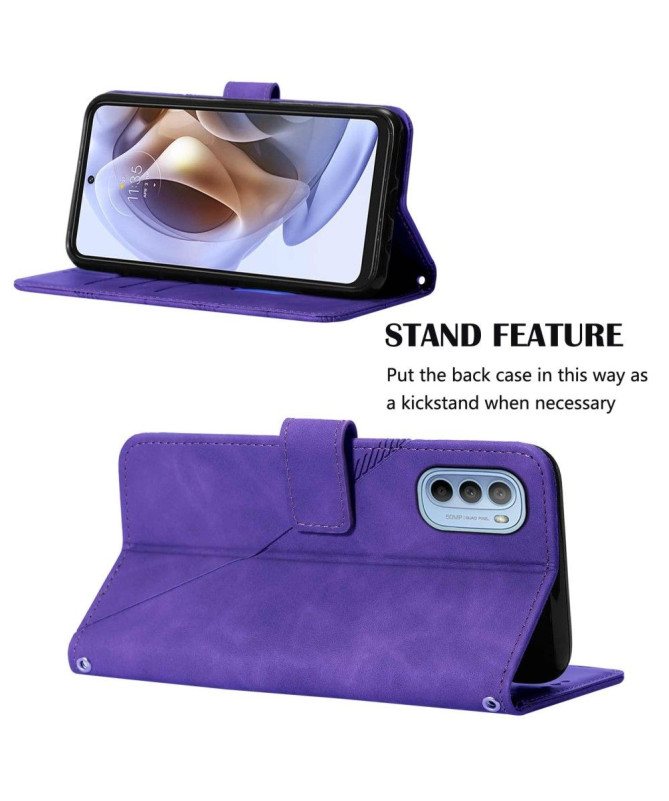 Housse Motorola Moto G31 / G41 design géométrique avec sangle